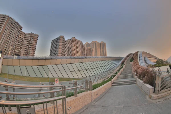 Jardim Telhado Estação Kowloon Ocidental — Fotografia de Stock