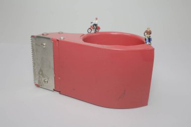 mini figür binmek motosiklet circl çevresinde