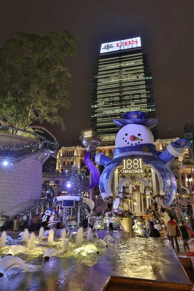 Hong Kong Noite Natal Hong Kong Território Autônomo 2016 — Fotografia de Stock