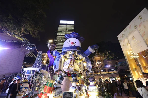 Hong Kong Julnatten Hongkong Ett Självstyrande Territorium 2016 — Stockfoto