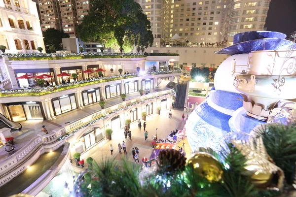 圣诞节晚上的香港 香港是一个自治的 — 图库照片
