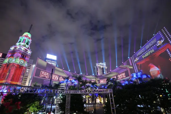 Hong Kong Pulse Light Show Tst — Fotografia de Stock