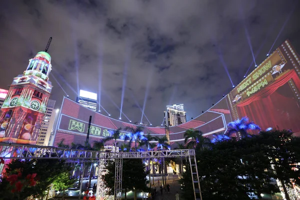 Tampilan Cahaya Denyut Hong Kong Tst — Stok Foto