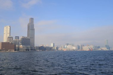 Tsim Sha Tsui Kowloon bölgesinde bir görünümünü 