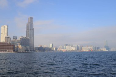 Tsim Sha Tsui Kowloon bölgesinde bir görünümünü 