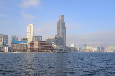 Tsim Sha Tsui Kowloon bölgesinde bir görünümünü 