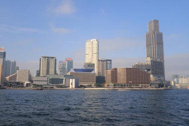 Tsim Sha Tsui Kowloon bölgesinde bir görünümünü 