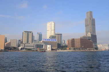 Tsim Sha Tsui Kowloon bölgesinde bir görünümünü 