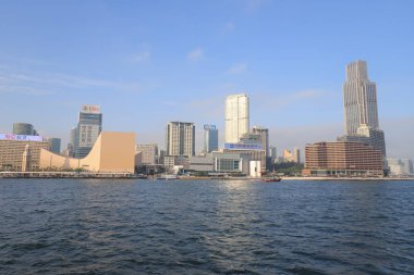 Tsim Sha Tsui Kowloon bölgesinde bir görünümünü 