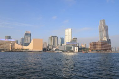 Tsim Sha Tsui Kowloon bölgesinde bir görünümünü 