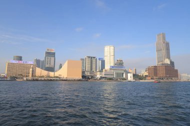 Tsim Sha Tsui Kowloon bölgesinde bir görünümünü 