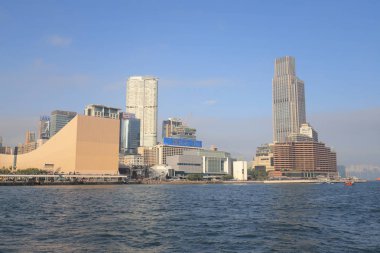 Tsim Sha Tsui Kowloon bölgesinde bir görünümünü 