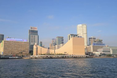 Tsim Sha Tsui Kowloon bölgesinde bir görünümünü 