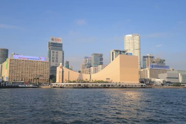 Tsim Sha Tsui Kowloon bölgesinde bir görünümünü 