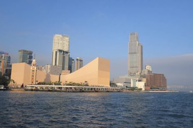 Tsim Sha Tsui Kowloon bölgesinde bir görünümünü 