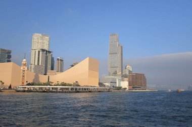 Tsim Sha Tsui Kowloon bölgesinde bir görünümünü 