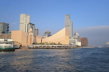 Tsim Sha Tsui Kowloon bölgesinde bir görünümünü 