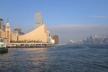 Tsim Sha Tsui Kowloon bölgesinde bir görünümünü 