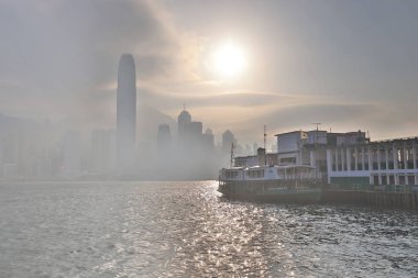  Hava kirliliği Hong Kong 2019 üzerinde asılı