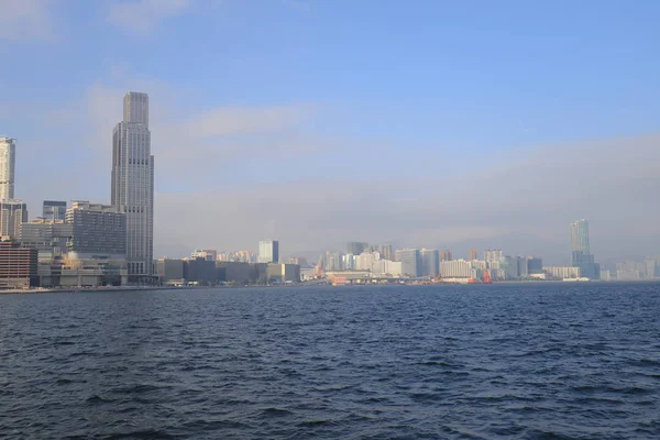 Tsim Sha Tsui Kowloon bölgesinde bir görünümünü 