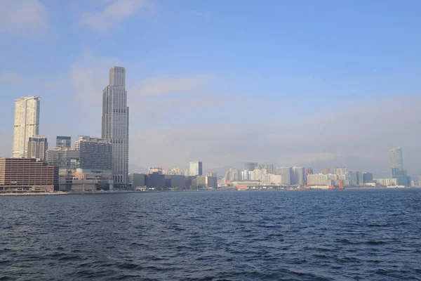 Tsim Sha Tsui Kowloon bölgesinde bir görünümünü 