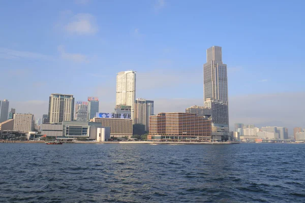 Tsim Sha Tsui Kowloon bölgesinde bir görünümünü 