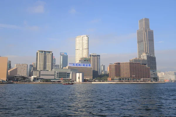 Tsim Sha Tsui Kowloon bölgesinde bir görünümünü 