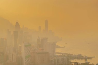 Hong Kong'da bir hava kirliliği sorunu