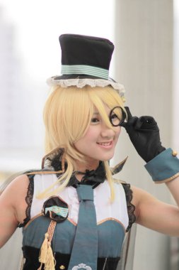 Asya csoplay partide giyinmiş Cosplayer