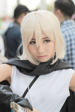 Asya csoplay partide giyinmiş Cosplayer