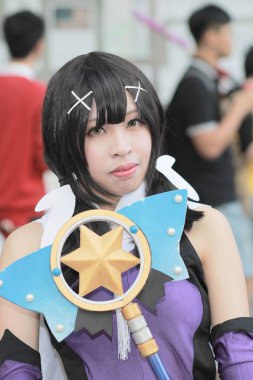 Asya csoplay partide giyinmiş Cosplayer