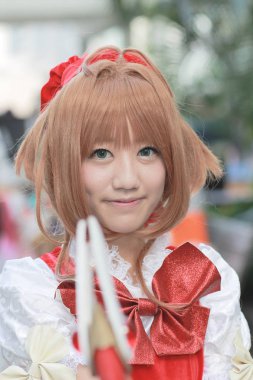 Asya csoplay partide giyinmiş Cosplayer