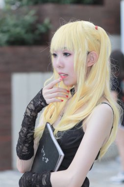 Asya csoplay partide giyinmiş Cosplayer