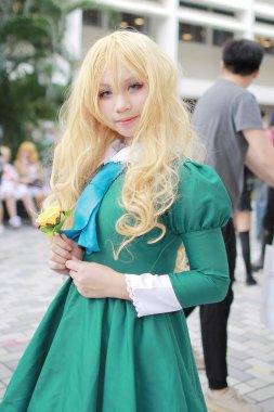 Asya csoplay partide giyinmiş Cosplayer