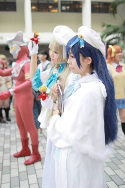 Asya csoplay partide giyinmiş Cosplayer