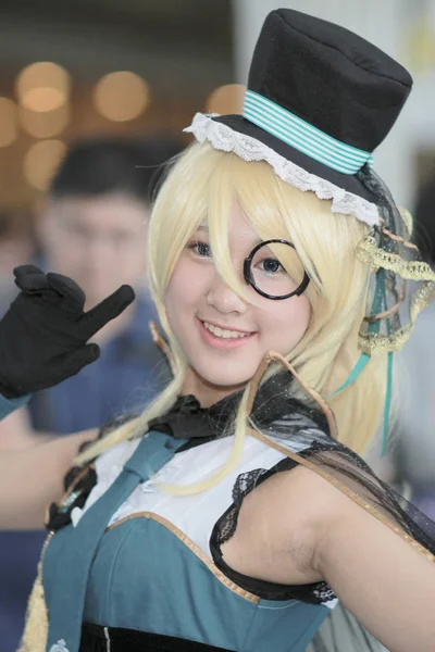 Les Cosplayers Posant Foire Fête — Photo