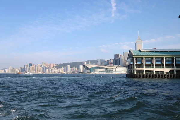 Hong Kong Skyline Harbour Feb 2019 — Stock Photo, Image