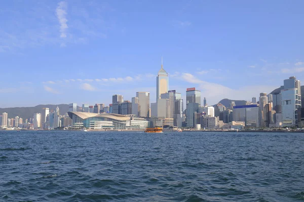 Hong Kong Skyline Puerto Febrero 2019 — Foto de Stock