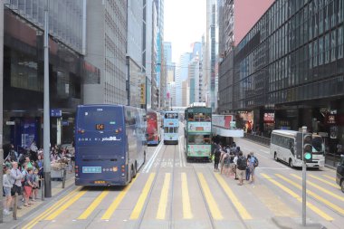 Hong Kong Adası, Çin, Şubat 2019 bir tramvay