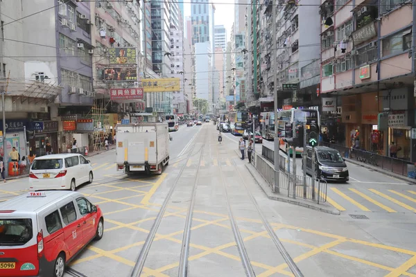 Een Straat Uitzicht Hong Kong Feb 2019 — Stockfoto