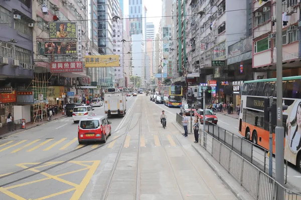 Een Straat Uitzicht Hong Kong Feb 2019 — Stockfoto