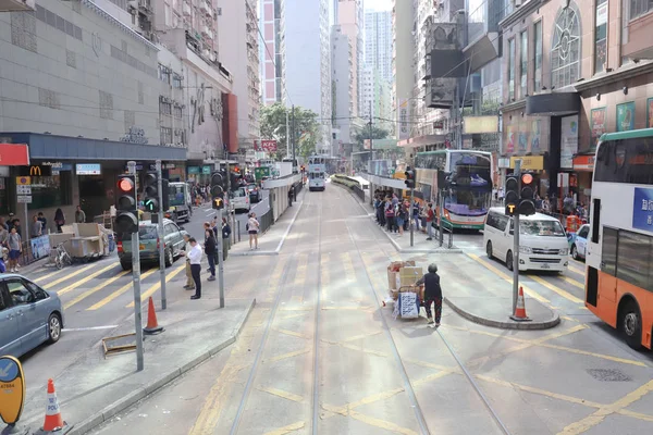 Una Vista Calle Hong Kong Feb 2019 — Foto de Stock