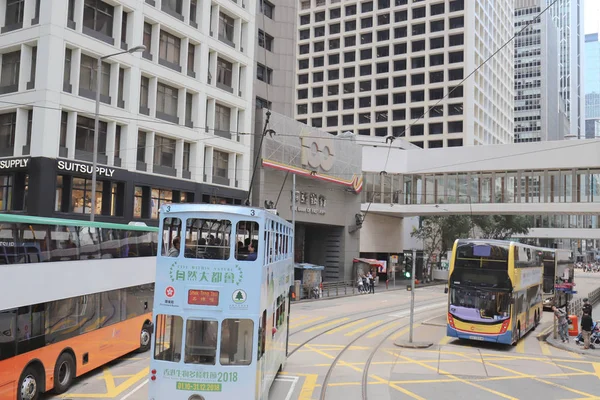 Hong Kong Adası, Çin, Şubat 2019 bir tramvay