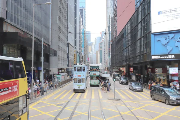 Een Tram Hong Kong Island China Feb 2019 — Stockfoto