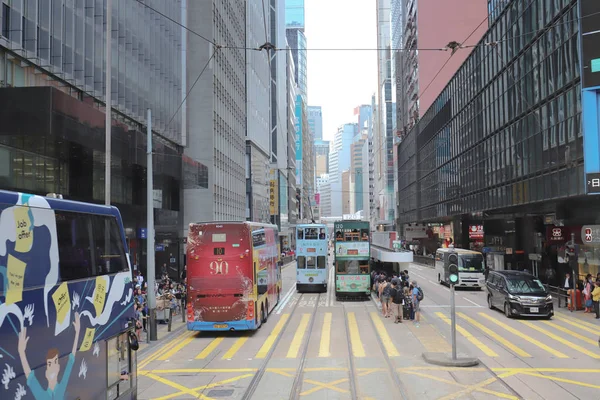 Een Tram Hong Kong Island China Feb 2019 — Stockfoto