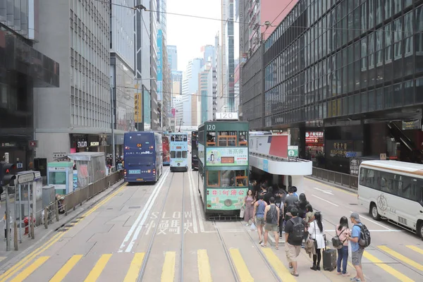 Hong Kong Adası, Çin, Şubat 2019 bir tramvay