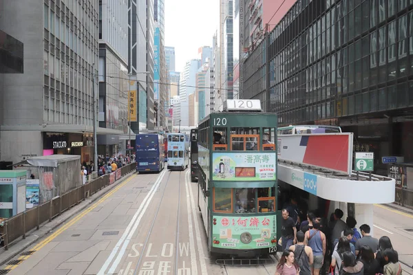 Hong Kong Adası, Çin, Şubat 2019 bir tramvay