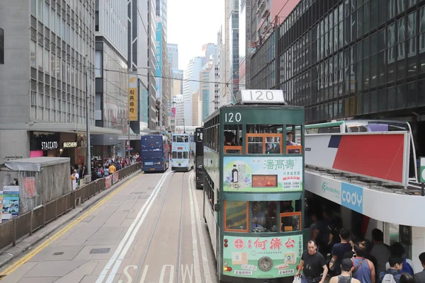 Hong Kong Adası, Çin, Şubat 2019 bir tramvay