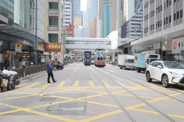 Hong Kong Adası, Çin, Şubat 2019 bir tramvay