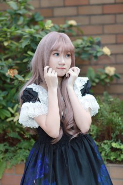 olay Japon animasyon poz bir Cosplayer